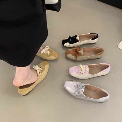 Sneakers Tone Faux Leather Lace-Up Two