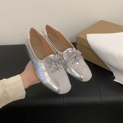 Sneakers Tone Faux Leather Lace-Up Two