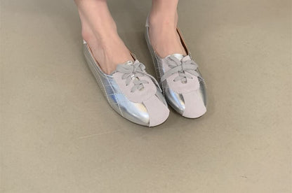 Sneakers Tone Faux Leather Lace-Up Two