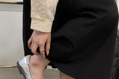 Sneakers Tone Faux Leather Lace-Up Two