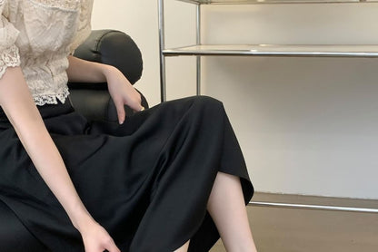 Chunky Heel Pointed Toe Rhinestone Accent D'Orsay Pumps