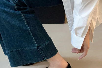 Chunky Heel Buckled Faux Suede Mary Jane Pumps