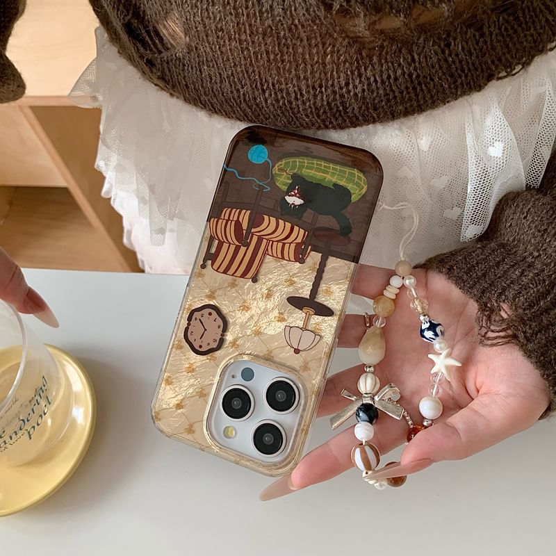 Cat Phone Case with Strap