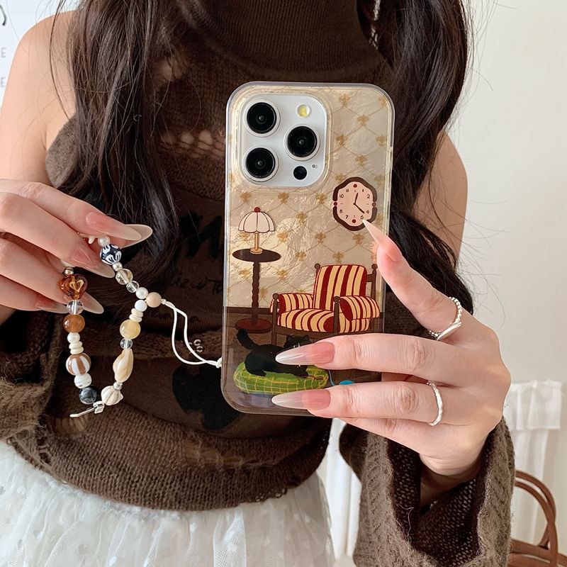 Cat Phone Case with Strap