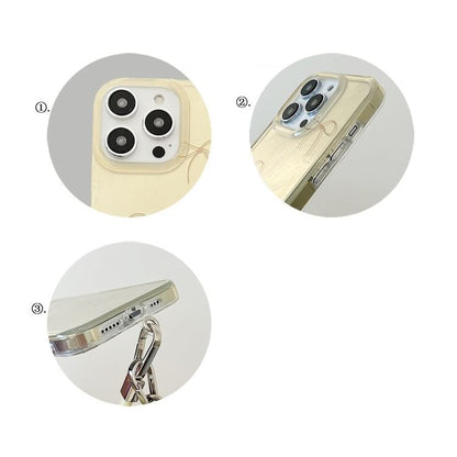 Bow Phone Case with Dog Charm Strap