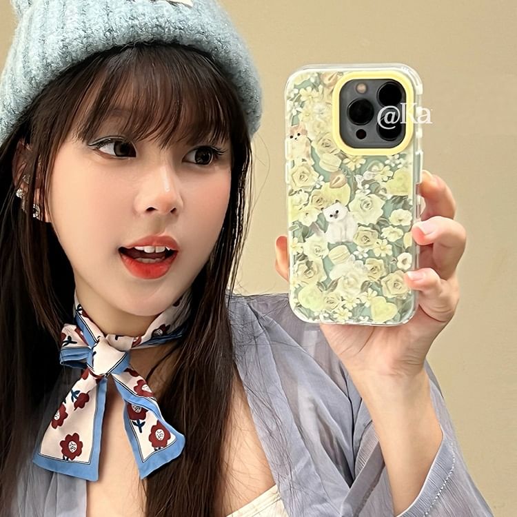 Floral Cat Phone Case