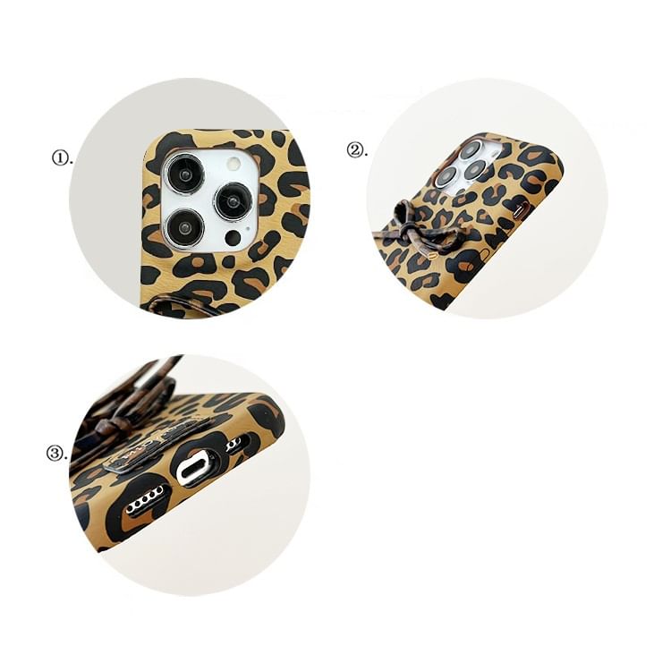 Bow Leopard Print Phone Case