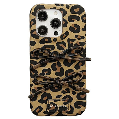 Bow Leopard Print Phone Case