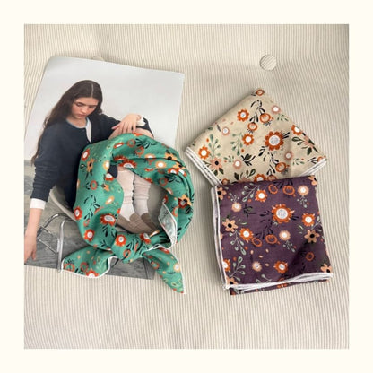 Floral Print Square Scarf