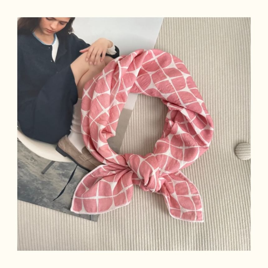 Floral Print Square Scarf