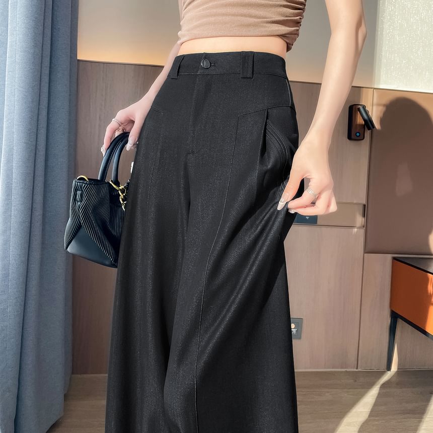 High Waist Wide Leg Jeans (Various Designs)