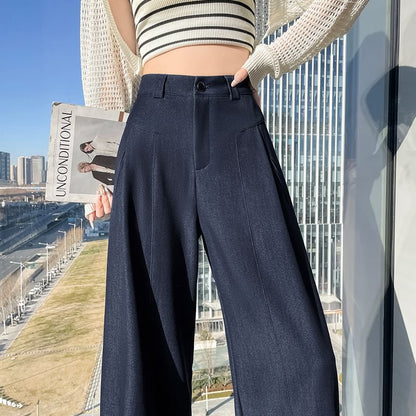High Waist Wide Leg Jeans (Various Designs)