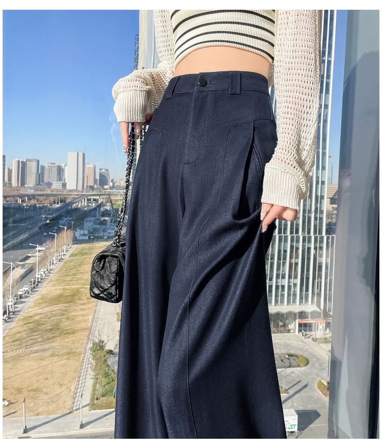High Waist Wide Leg Jeans (Various Designs)