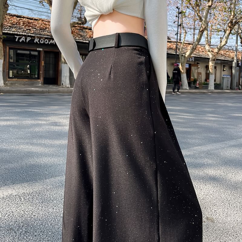 High Waist Sequin Wide Leg Pants (Various Designs)