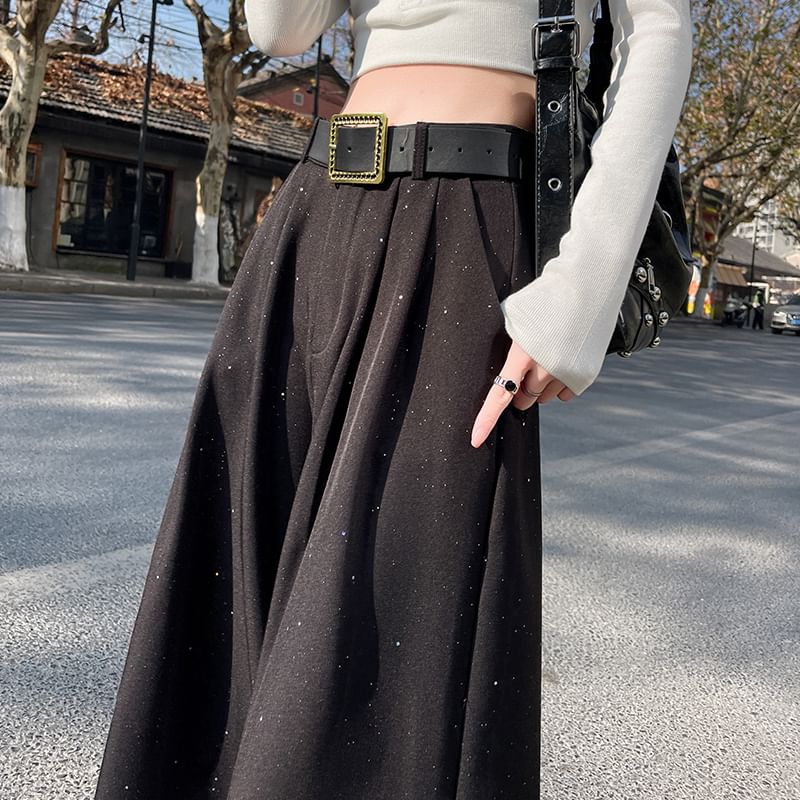 High Waist Sequin Wide Leg Pants (Various Designs)