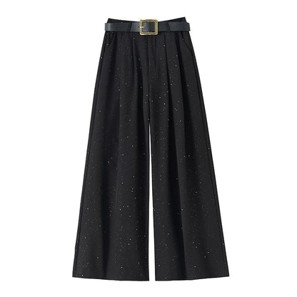High Waist Sequin Wide Leg Pants (Various Designs)