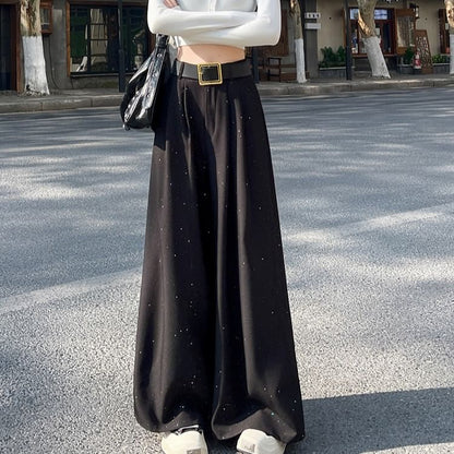 High Waist Sequin Wide Leg Pants (Various Designs)