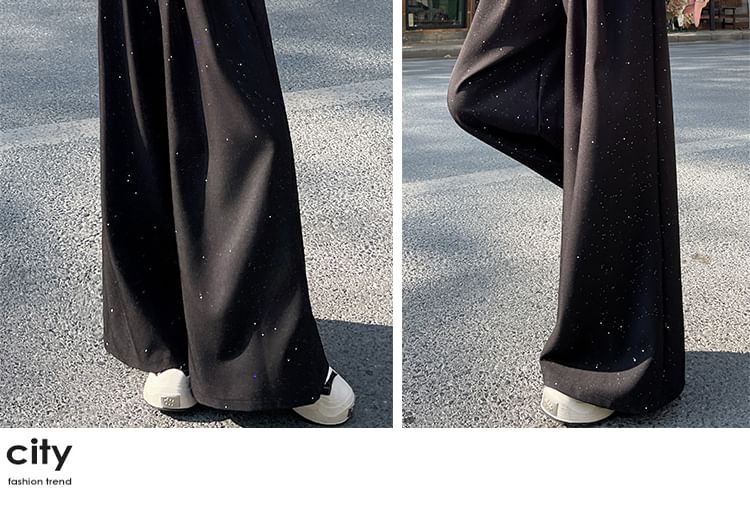 High Waist Sequin Wide Leg Pants (Various Designs)