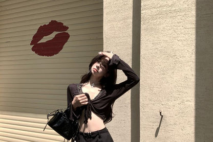 High Waist Skirt Overlay Plain Flared Pants