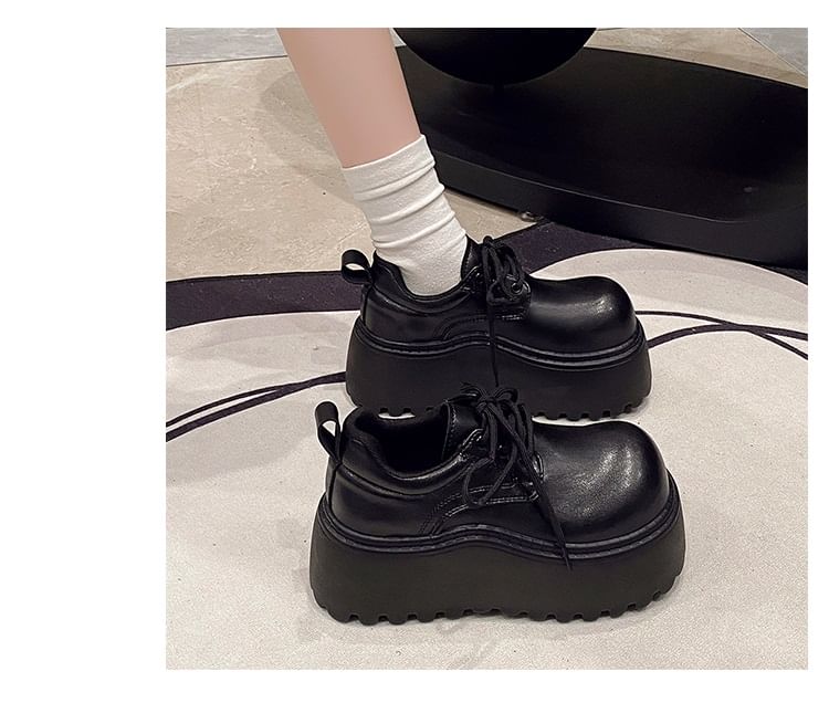 Lace-Up Platform Derby Shoes