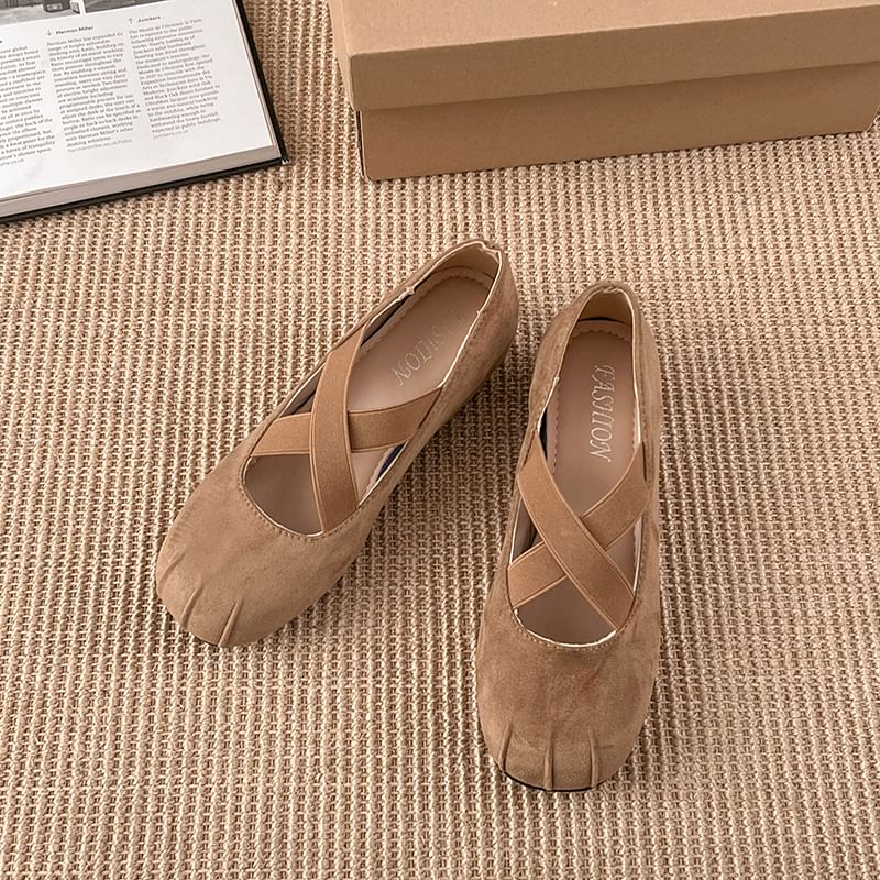 Hidden Wedge Cross Strap Mary Jane Shoes