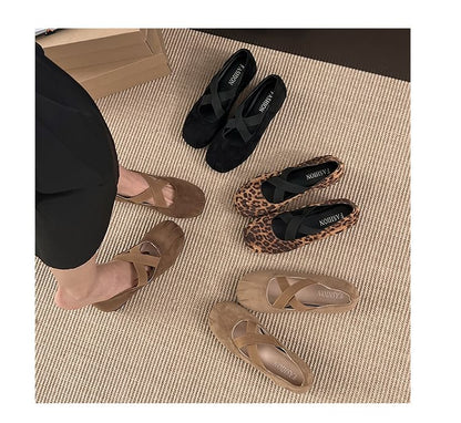 Hidden Wedge Cross Strap Mary Jane Shoes