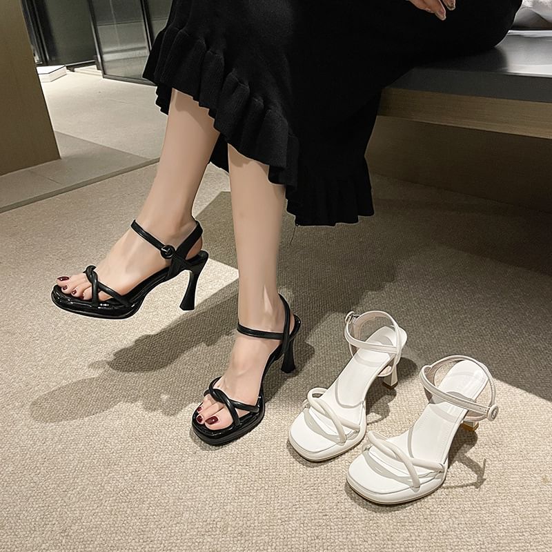 High Heel Plain Sandals