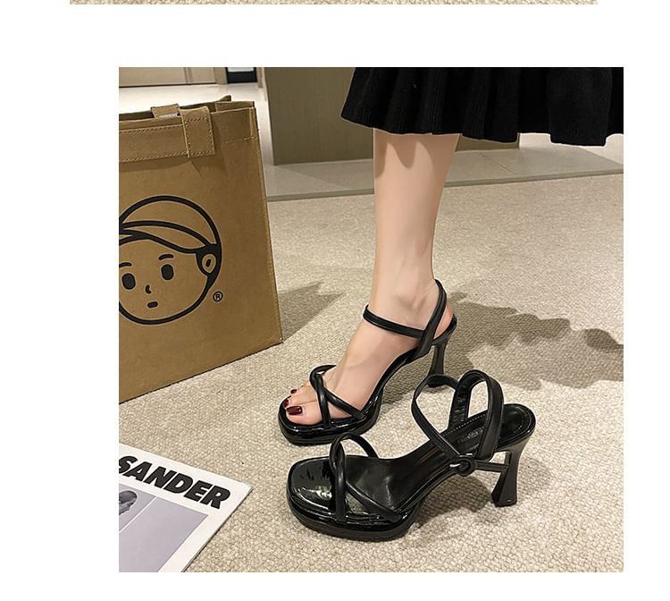High Heel Plain Sandals