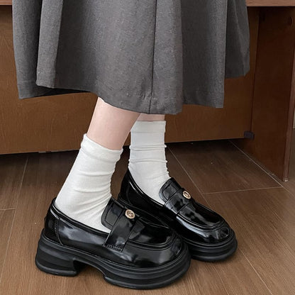 Buckled Platform Penny Loafers