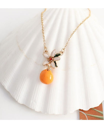 Flower Rhinestone Drop Earring / Clip-On Earring