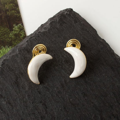 Moon Ear Stud / Clip-On Earring