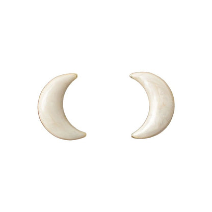 Moon Ear Stud / Clip-On Earring