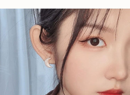 Moon Ear Stud / Clip-On Earring