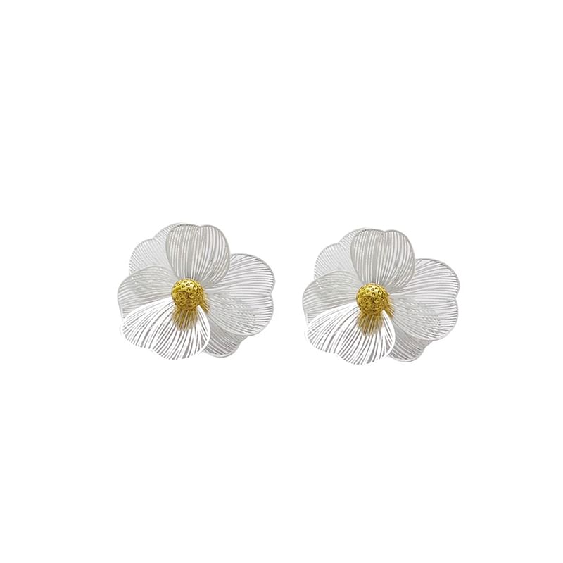 Flower Ear Stud / Clip-On Earring