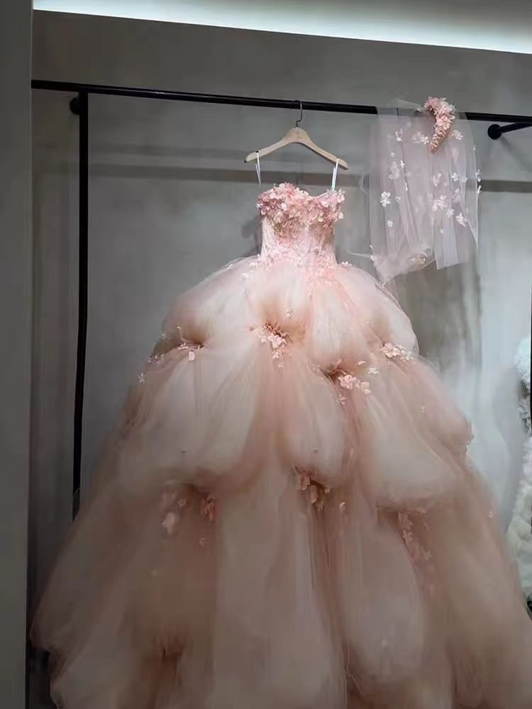 Gown Strapless Wedding Embroidered Lace Ball