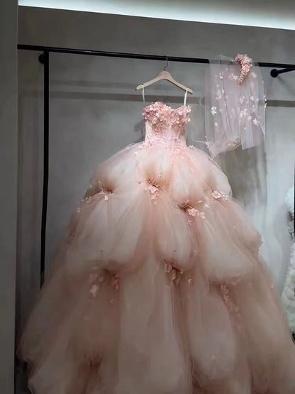 Gown Strapless Wedding Embroidered Lace Ball