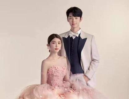 Gown Strapless Wedding Embroidered Lace Ball