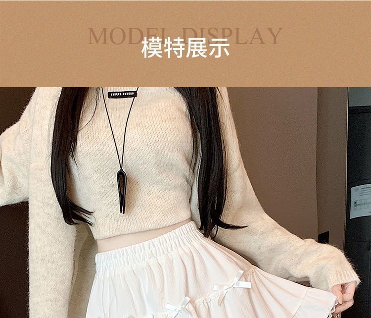 Elastic Waist Plain Bow Ruffle Mini A-Line Skirt