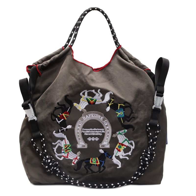 Horse Embroidered Crossbody Bag