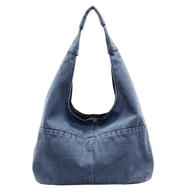 Washed Denim Shoulder Bag