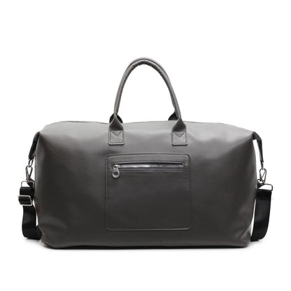 Faux Leather Top Handle Crossbody Bag