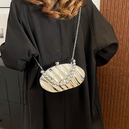 Bead Strap Box Crossbody Bag