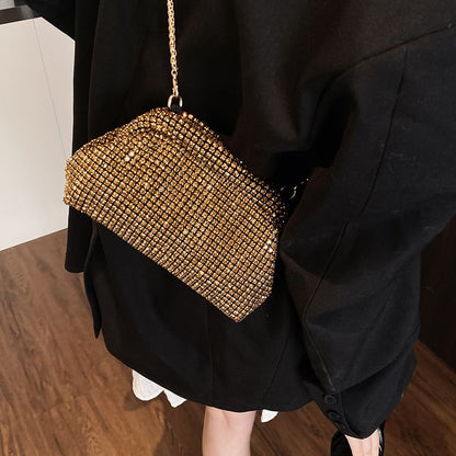 Rhinestone Chain Crossbody Bag