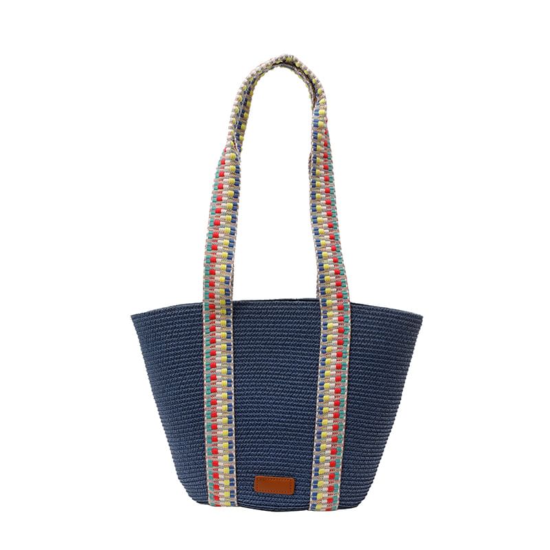 Woven Pattern Strap Tote Bag