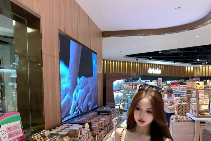 Striped Midi Sheath Tube Dress