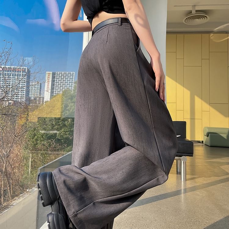 High Waist Print Wide Leg Dress Pants (Various Designs)