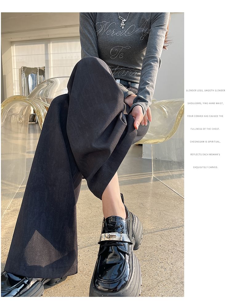 High Waist Print Wide Leg Dress Pants (Various Designs)