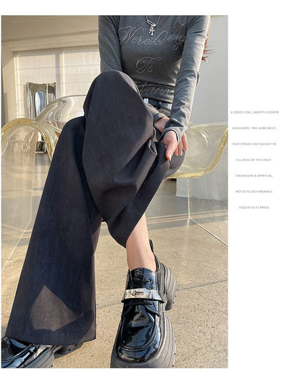 High Waist Print Wide Leg Dress Pants (Various Designs)