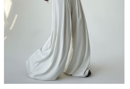 High Dress Plain Wide Pants Designs) Waist Leg (Various