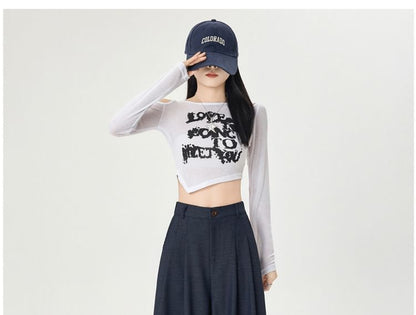 Plain Wide Pants High Dress Rise Leg